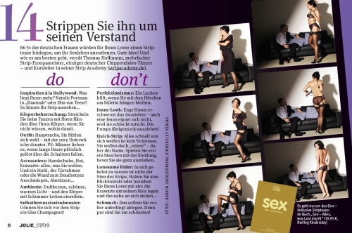 86 % der deutschen Frauen würden für Ihren Lover einen Striptease hinlegen, um ihr Sexleben anzutörnen. Gute Idee! Und wie es am besten geht, verrät Thomas Hoffmann, mehrfacher Strip-Europameister, einziger deutscher Chippendales-Tänzer - und Kursleiter in seiner Strip Academy (www.stripacademy.de). 